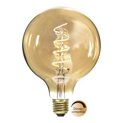 LED-lamppu E27 G125 Decoled Spiral Amber