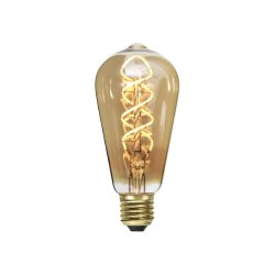 LED-lamppu E27 ST64 Decoled Spiral Amber