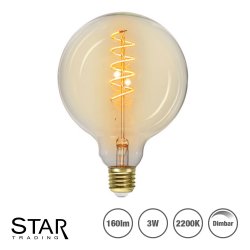 LED-lamppu E27 G125 Decoled Spiral Clear