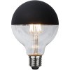 2,8W LED-lampa E27 G95 Top coated Ø9,5cm svart