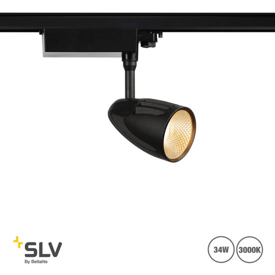 LED Kiskovalaisin SLV Spot T 34W musta 2560lm